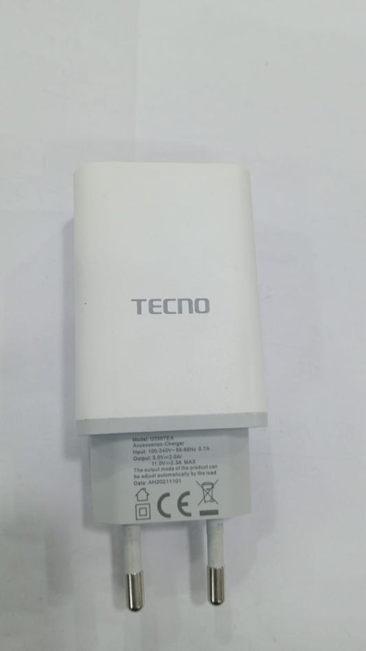 Original Tecno U250-TEA Fast Charger 18W (Adaptive Quick Charge)
