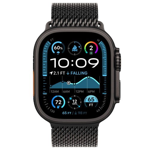 Apple Watch Ultra 2 GPS + Cellular, 49mm Black Titanium Case with Black Titanium Milanese Loop
