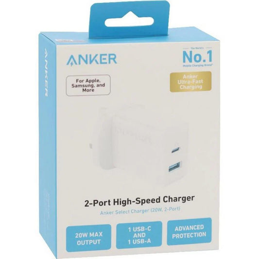 Anker Select 20w, 2-Port Charger White