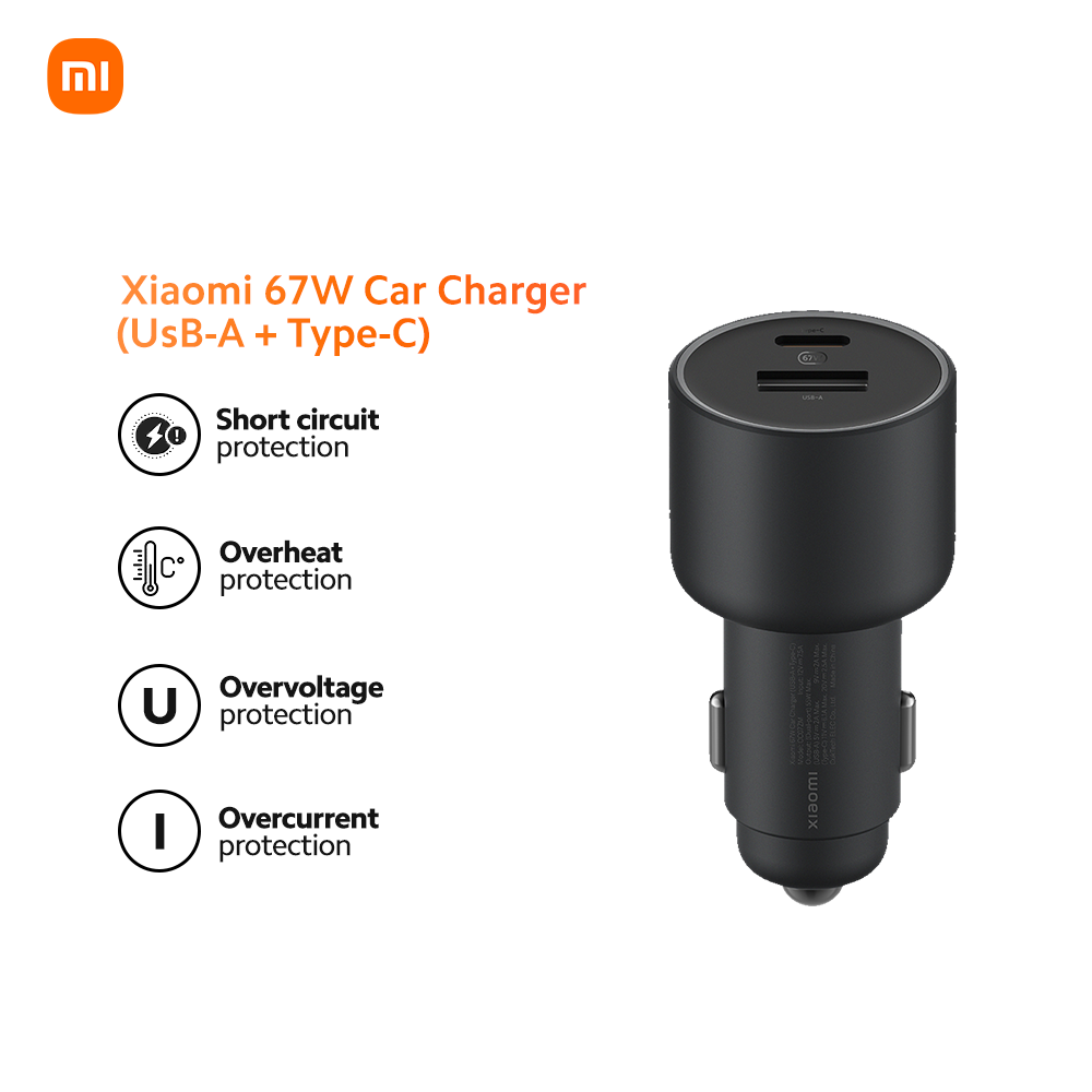 Xiaomi 67W Car Charger (USB-A + Type C)