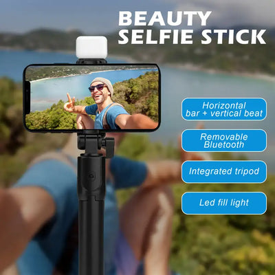 R1S 3 in 1 Bluetooth Remote Control Tripod Selfie Stick