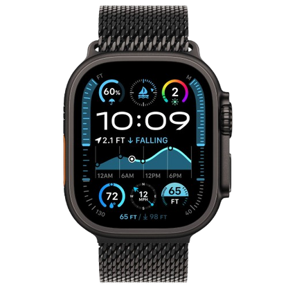 Apple Watch Ultra 2 GPS + Cellular, 49mm Black Titanium Case with Black Titanium Milanese Loop