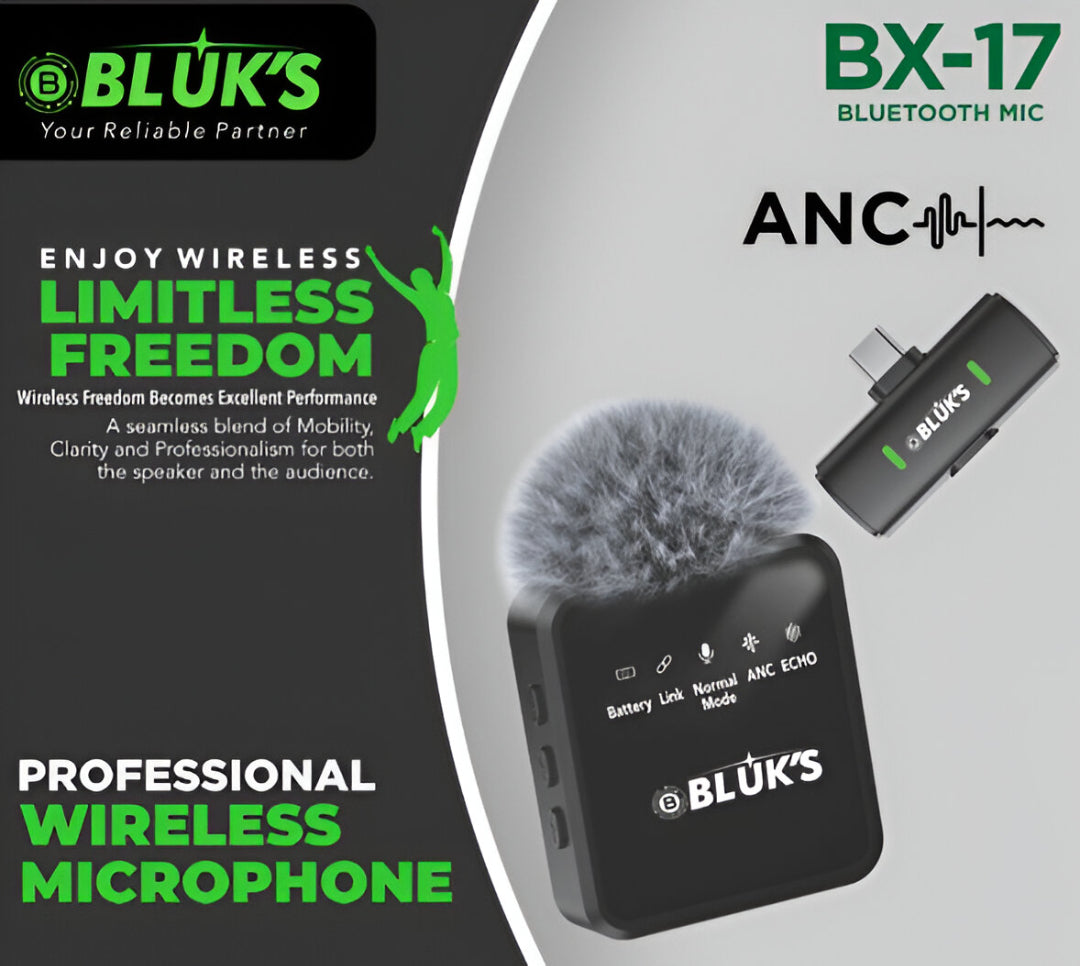 BLUK'S BX-17 | Lavaliere Collar Wireless ANC Mic