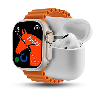 CROWN H80 10+1 Smartwatch with Earbuds