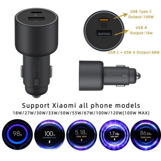 Mi Car Charger Fast Charge Version 1A1C (100W)