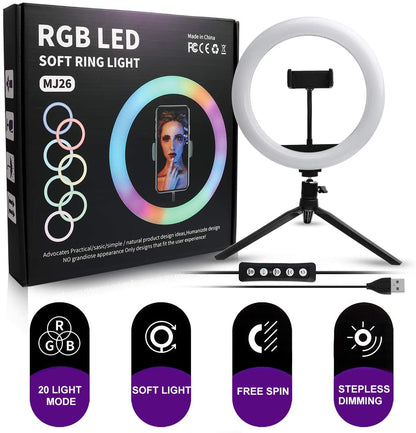 MJ-36 RGB LED Soft Ring Light